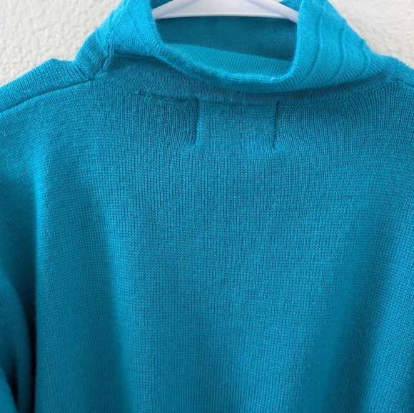 Tyrolia By Head Vintage Ski Sweater Turquoise Medium Wool Acrylic Blend - Picture 2 of 7